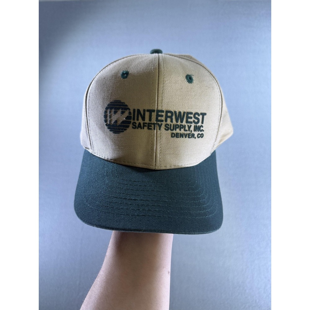 MOHR'S Interwest Safety Supply Hat Cap Snap Back Mens One Size Beige Green CO